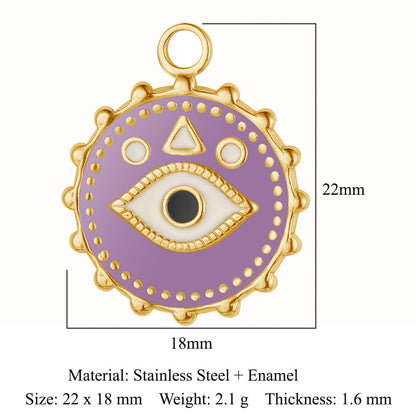 Dripping eyes French titanium steel pendant