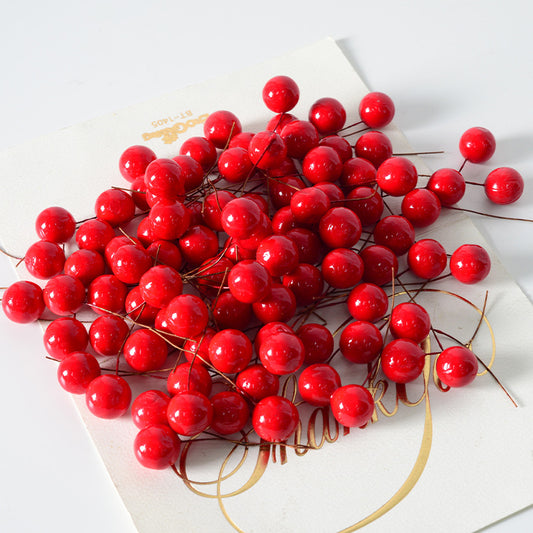 DIY Christmas ball berry foam fruit cherry small red fruit