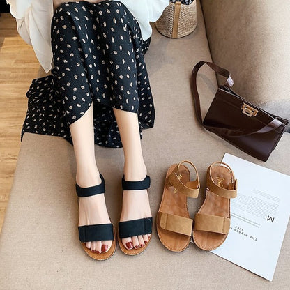 Cow tendon sole sandals flats