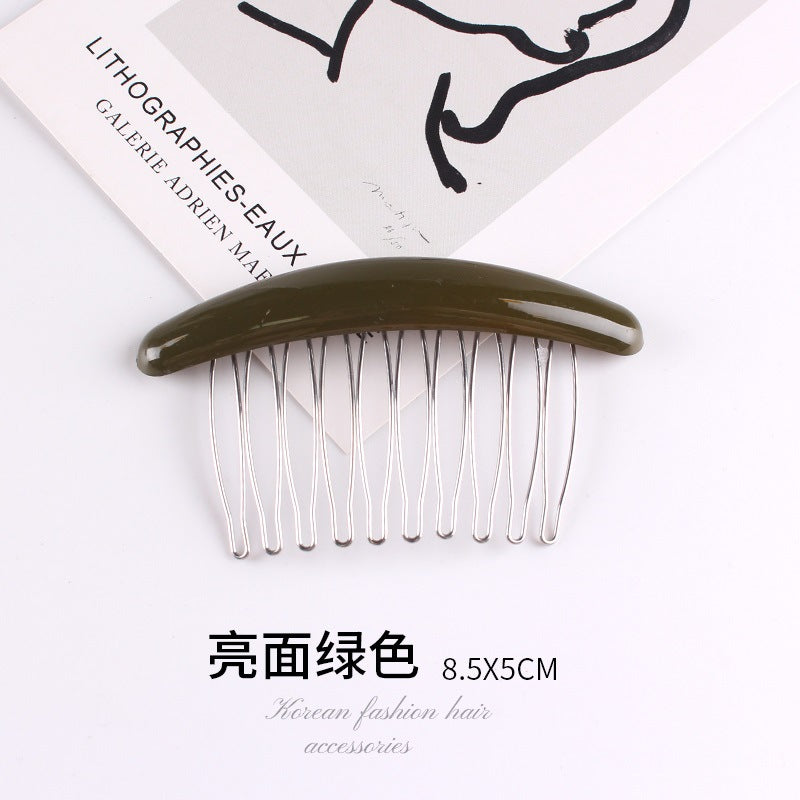 Frosted metal hair comb