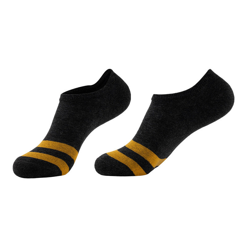 Men's Short Socks Thin Sweat-Wicking Breathable Invisible Cotton Low-Cut