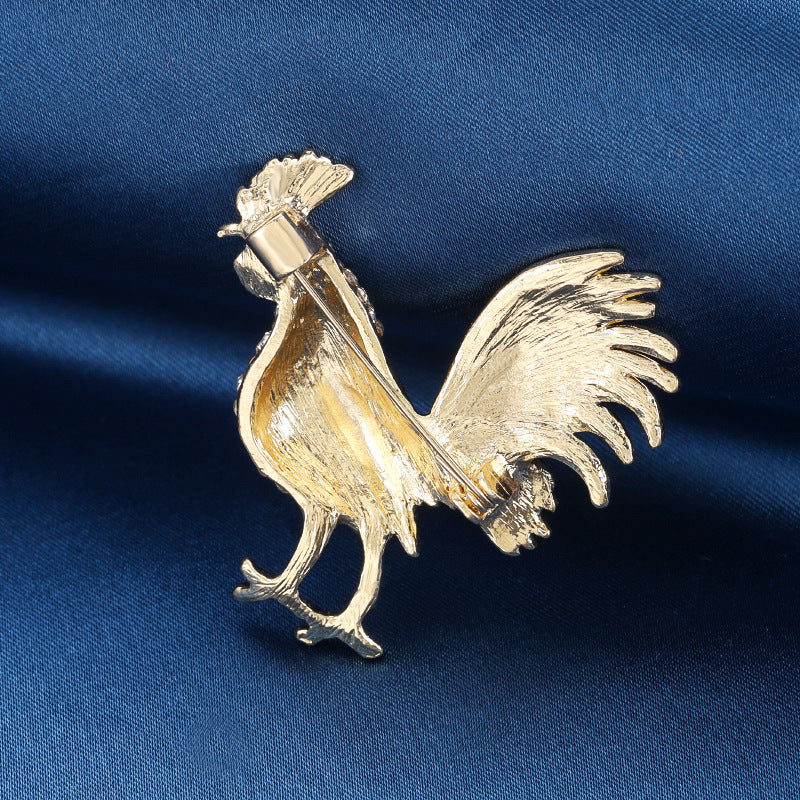 Personalized Painted Cock Brooch