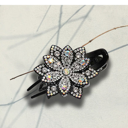 Side flower rhinestone ins headdress