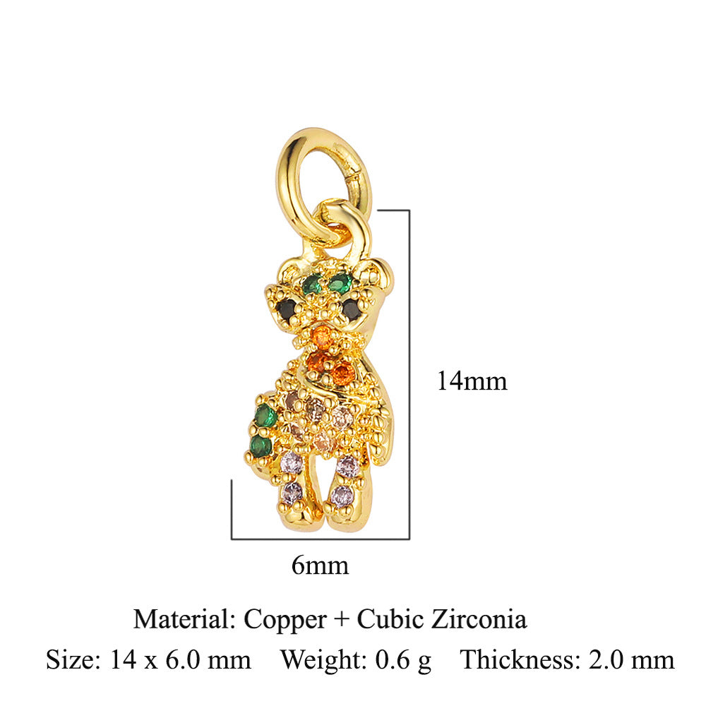 Butterfly Bee Elephant Copper Zircon Pendant