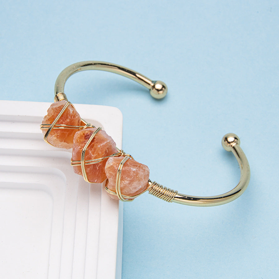 Copper Amethyst Rose Quartz Bracelet