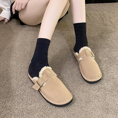 Fleece thermal casual slippers