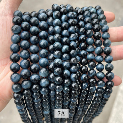 Blue tiger's eye loose beads