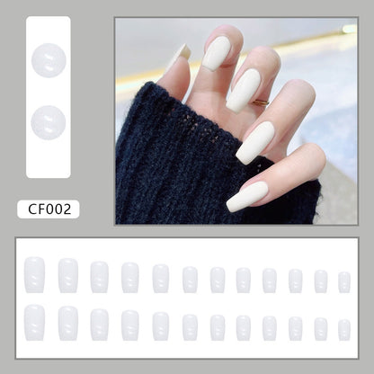 Glossy Solid Color Square Nails