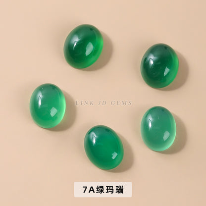 Polychrome agate oval ring loose beads