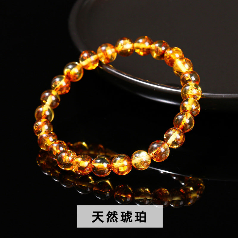 Natural Amber Flower Bracelet