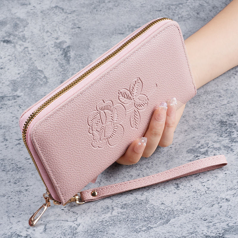 Long zipper multi-function wallet