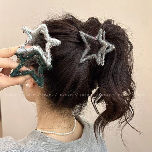 Autumn Winter Star Hair Clip