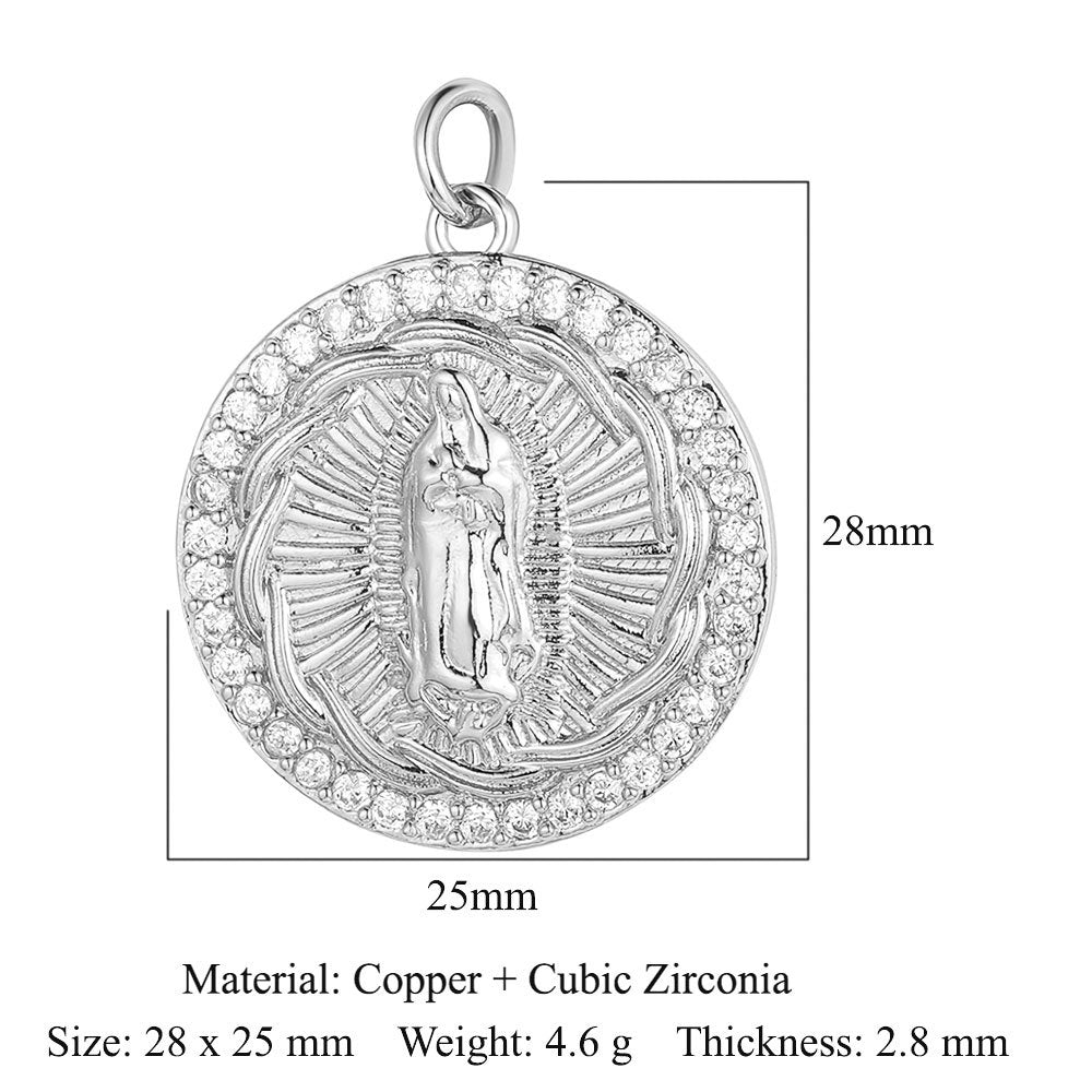 Devil's Eye Cross Copper Zircon Pendant