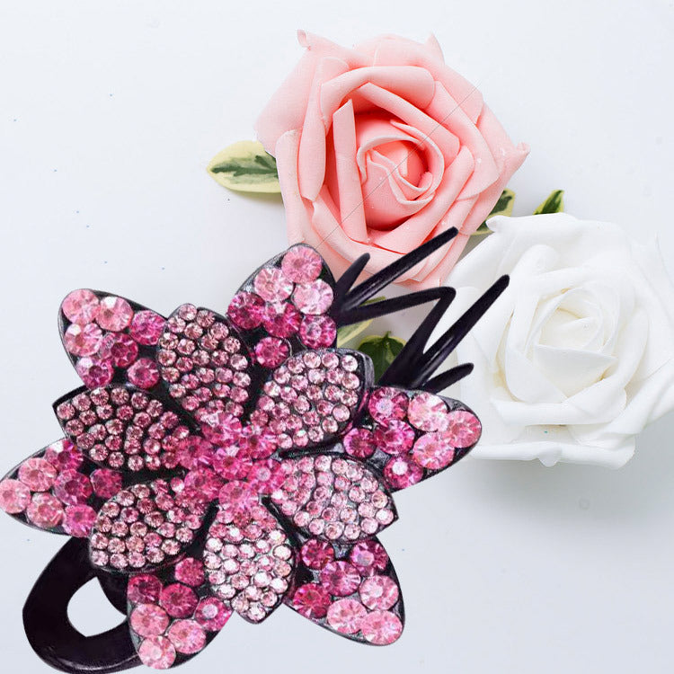 Rhinestone three-tooth clip duck bill clip hair accessories