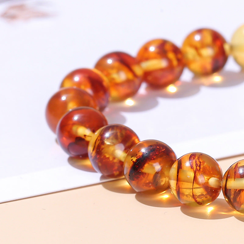 Natural Amber Flower Bracelet