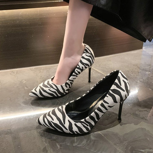 Leopard print high heels