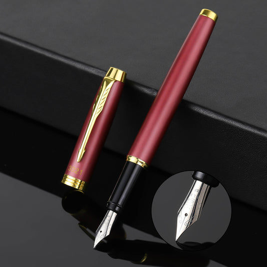 Metal fountain pen with ink cartridge