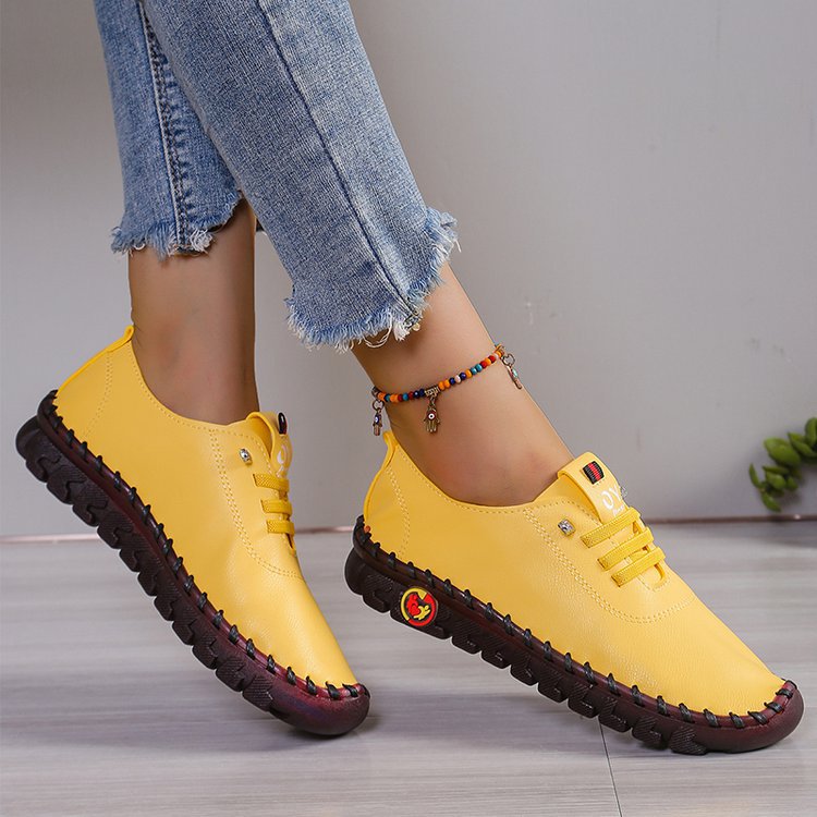 Simple women's shoes with beef tendon soles