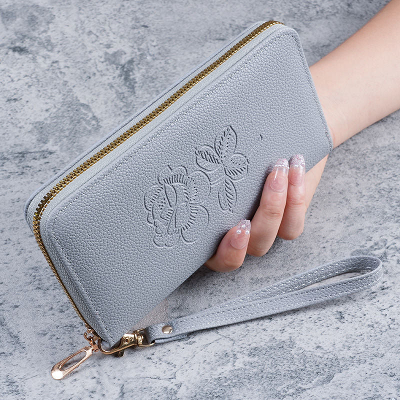 Long zipper multi-function wallet