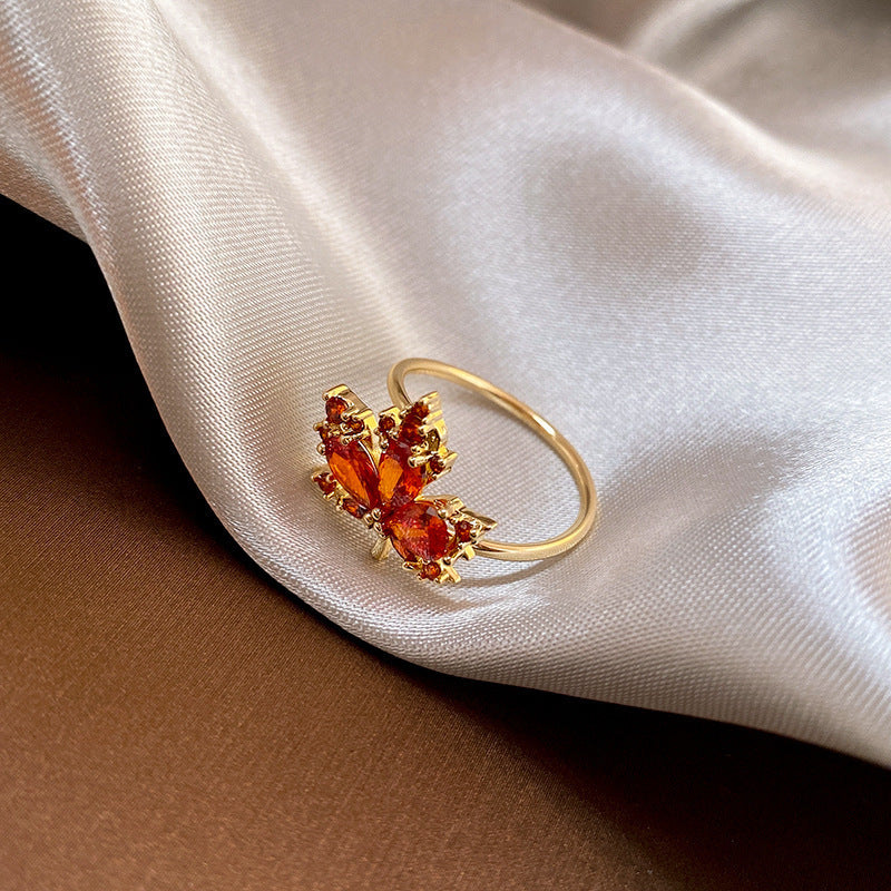 Real gold electroplated zircon ring.