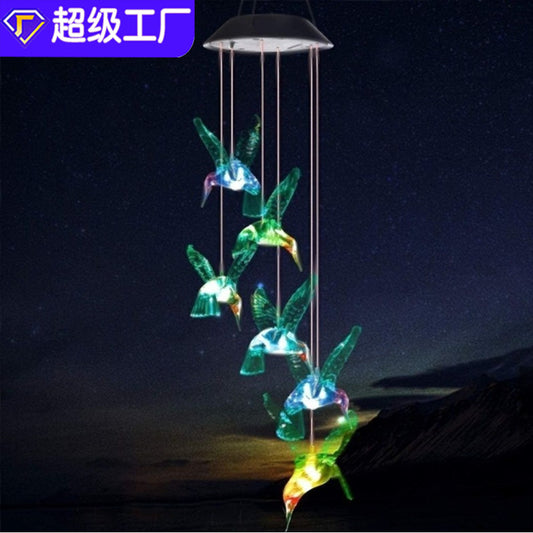 Wind Chime Light Polysilicon Solar Panel Garden Decoration