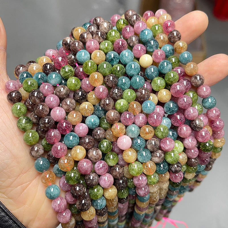 Imitation Tourmaline High Quality Chalcedony Loose Bead Bracelet