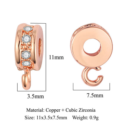 Copper zircon melon seed buckle pendant universal buckle