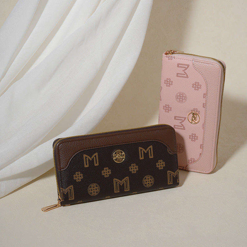 Women's long wallet multi-card clutch