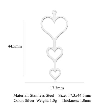 5 pcs/pack, love diamond titanium steel pendant, fingerprint pendant.