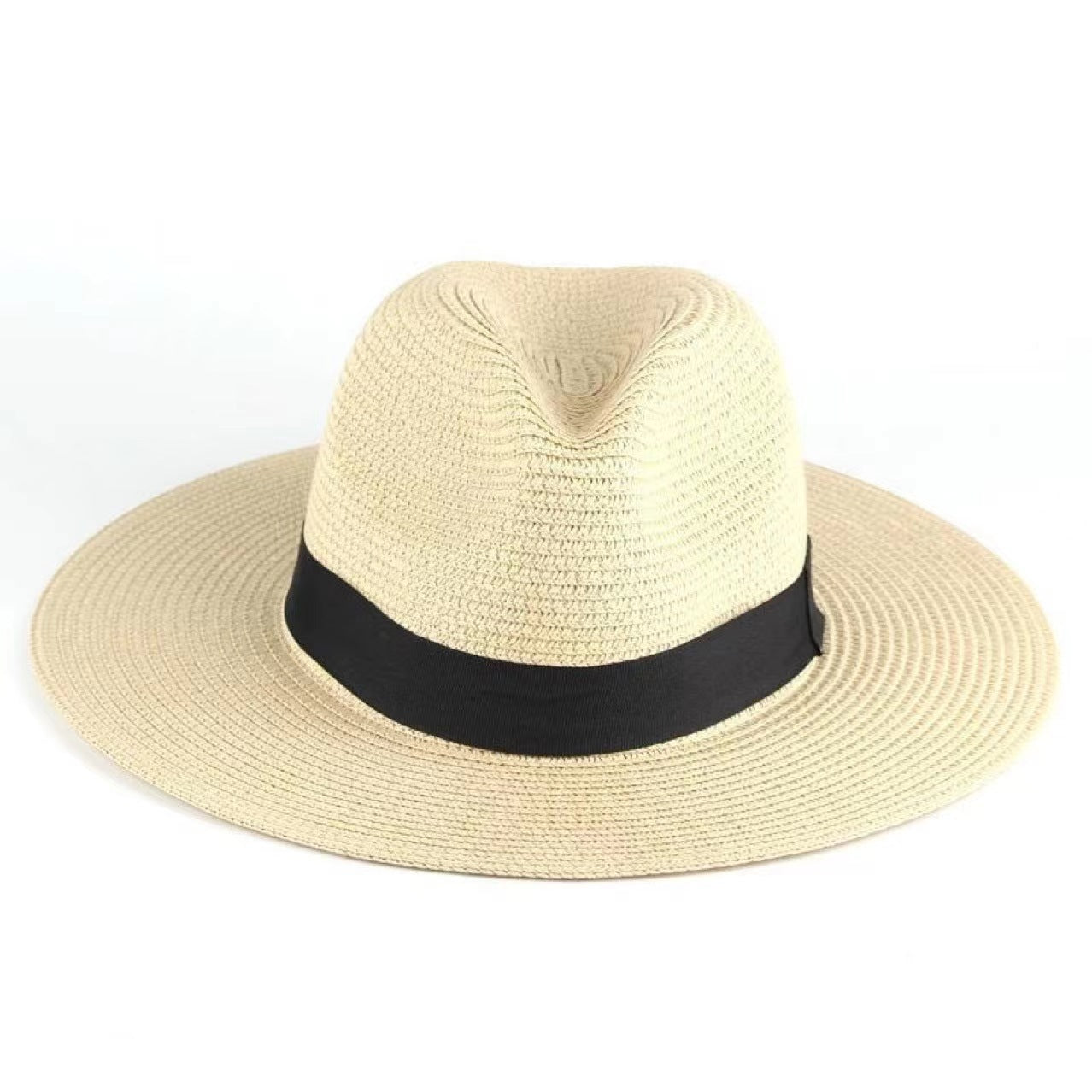 Sombrero de playa de ala ancha de paja con protección solar de verano unisex Panamá 