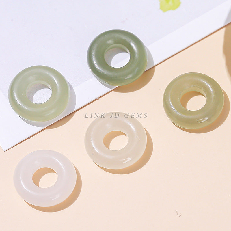 Natural Hetian jade jewelry accessories engraving parts