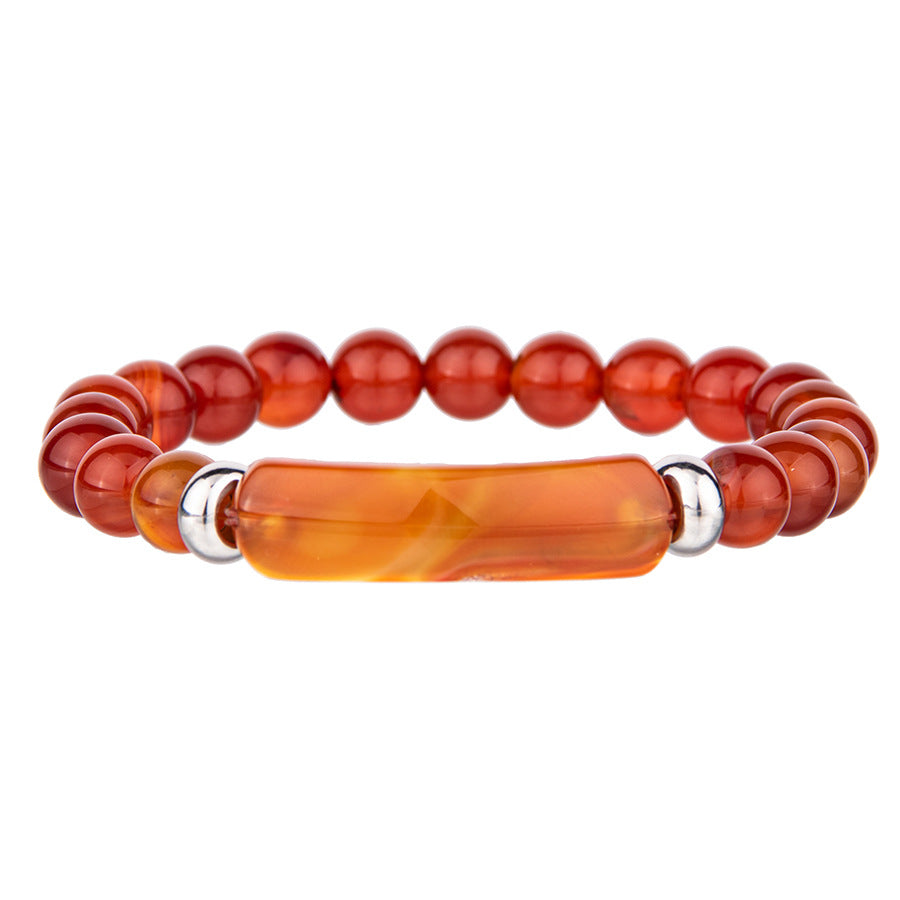 Crystal agate bridge bracelet