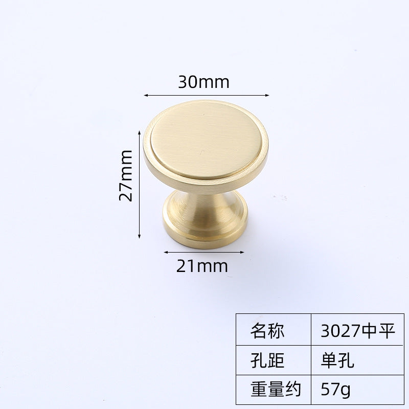 Round single hole cabinet door furniture handle