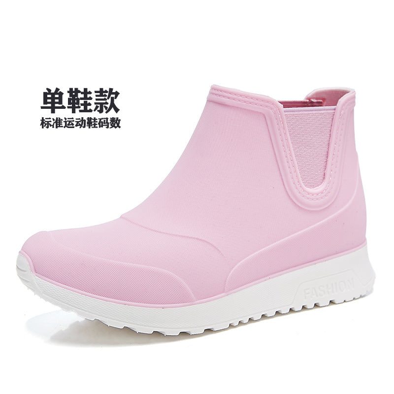 Fashion rain shoes waterproof glue shoes