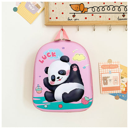 Cute eggshell panda bag baby school bag