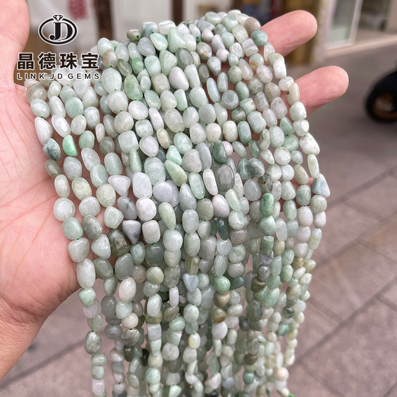 6-8Mm natural Burmese jade with shape bead jade