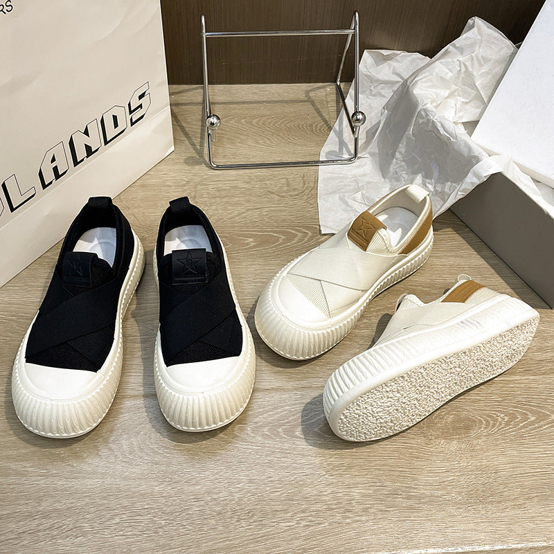 Platform sole mesh breathable casual shoes