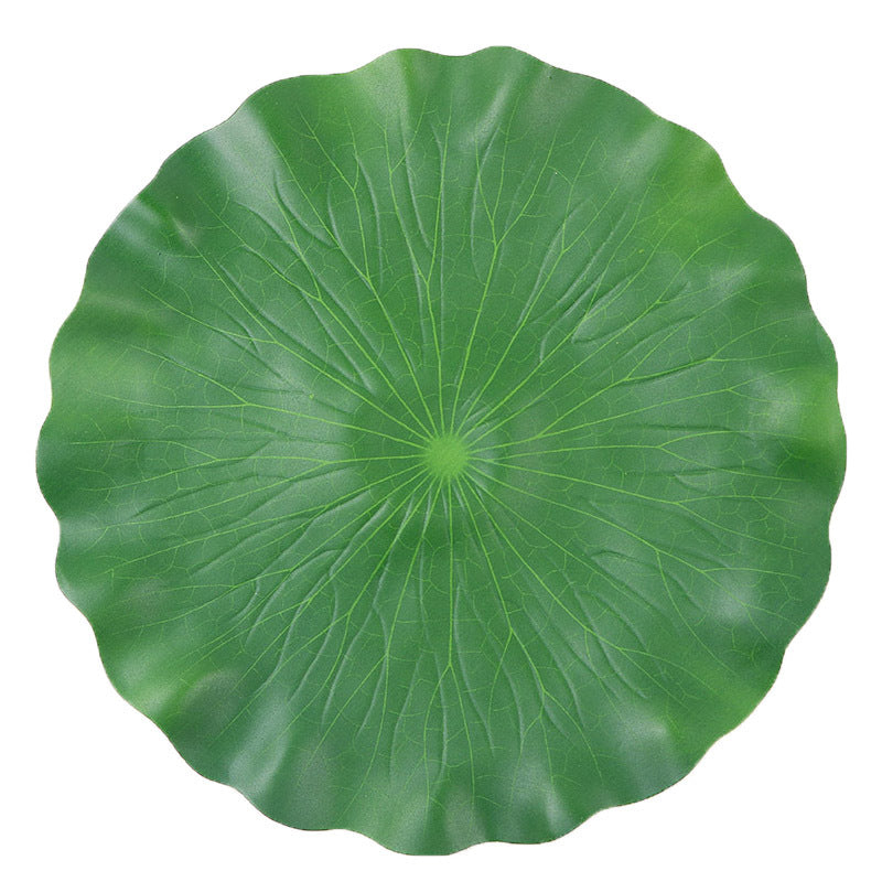 Simulation green plastic lotus leaf