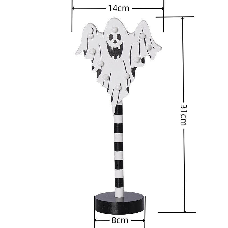 Halloween ghost festival wooden decoration arrangement night light