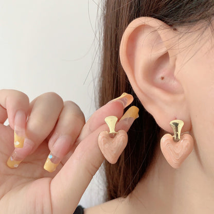 Pendientes de mujer con forma de gota de esmalte 