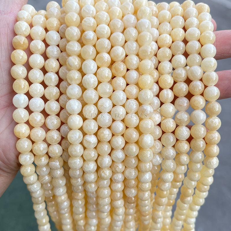 Natural Qingti Milk Cover Xiuyu Round Beads Sapphire Loose Beads