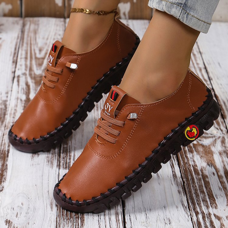 Simple women's shoes with beef tendon soles