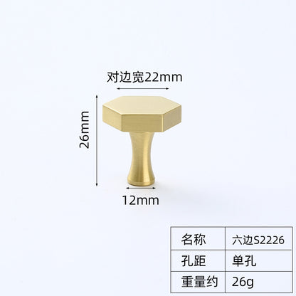 Round single hole cabinet door furniture handle