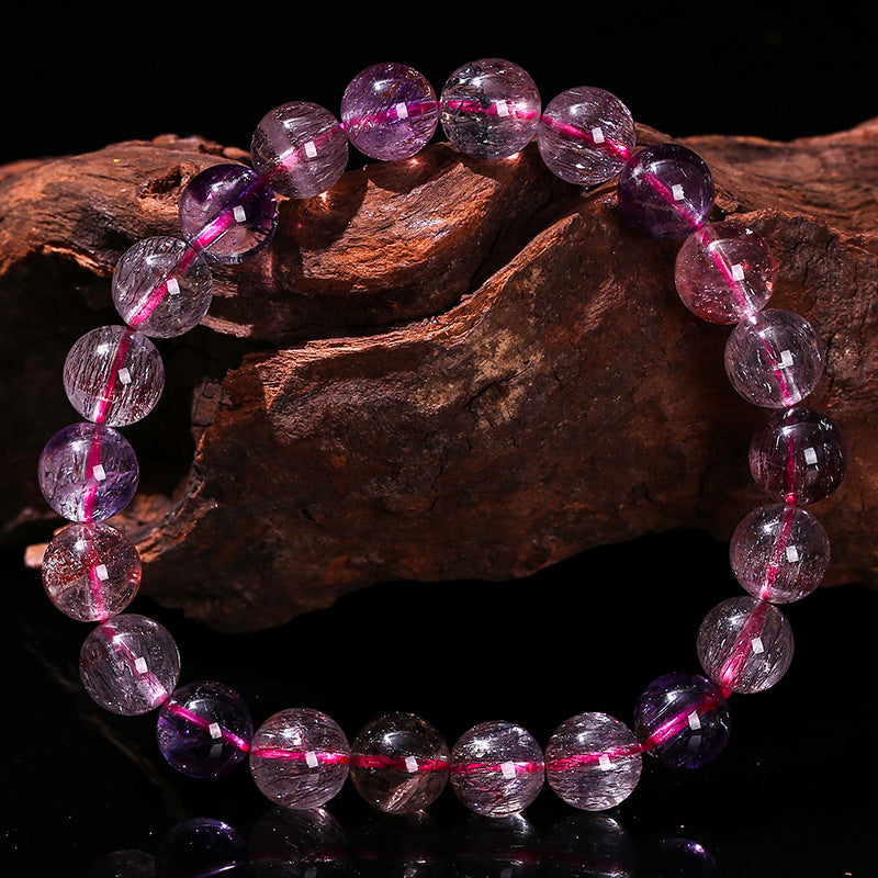 8A grade natural super seven bracelet.