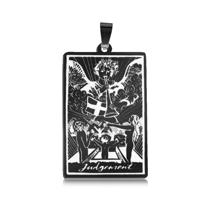 5 pcs/bag gun black tarot brand titanium steel pendant