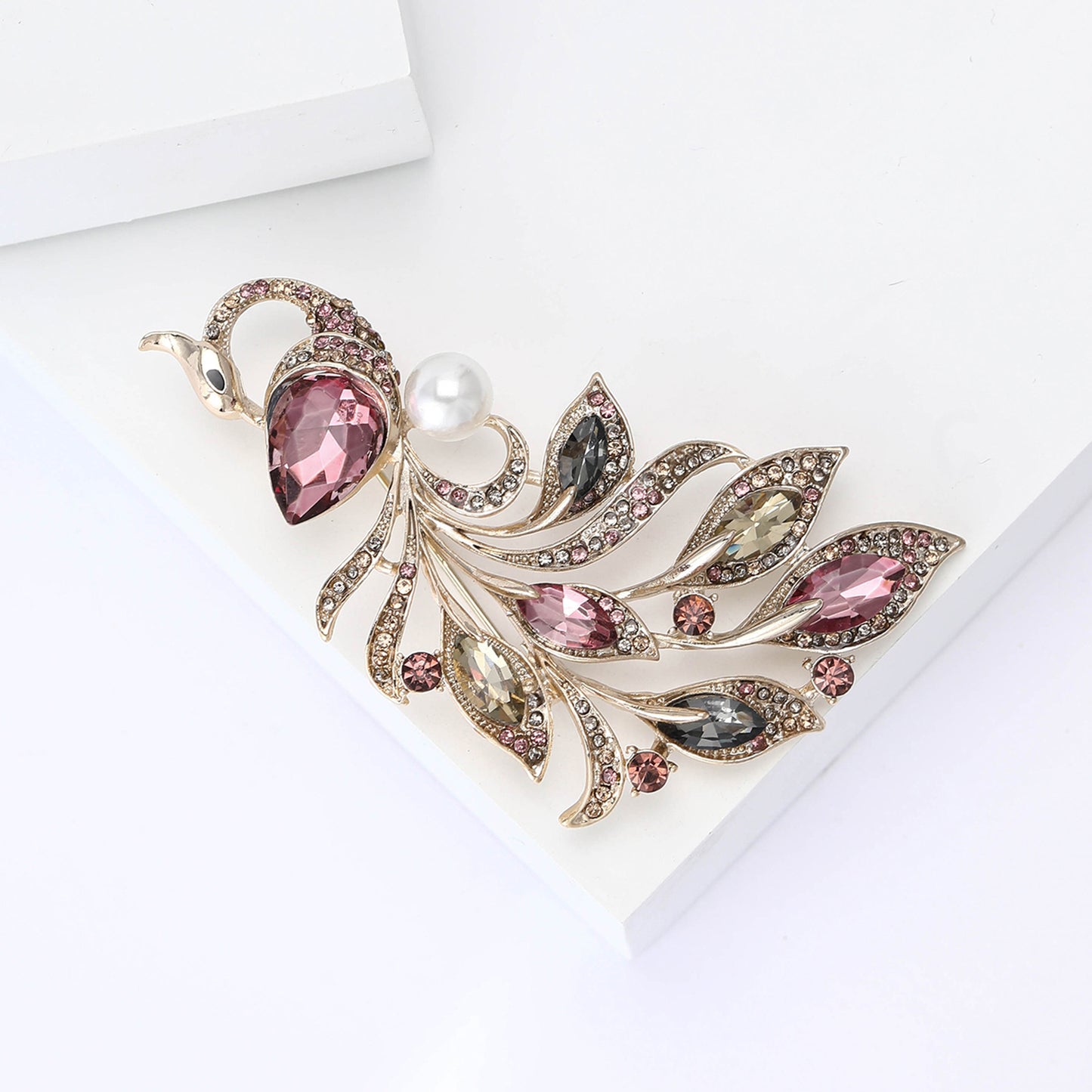 Alloy Rhinestone Phoenix Brooch