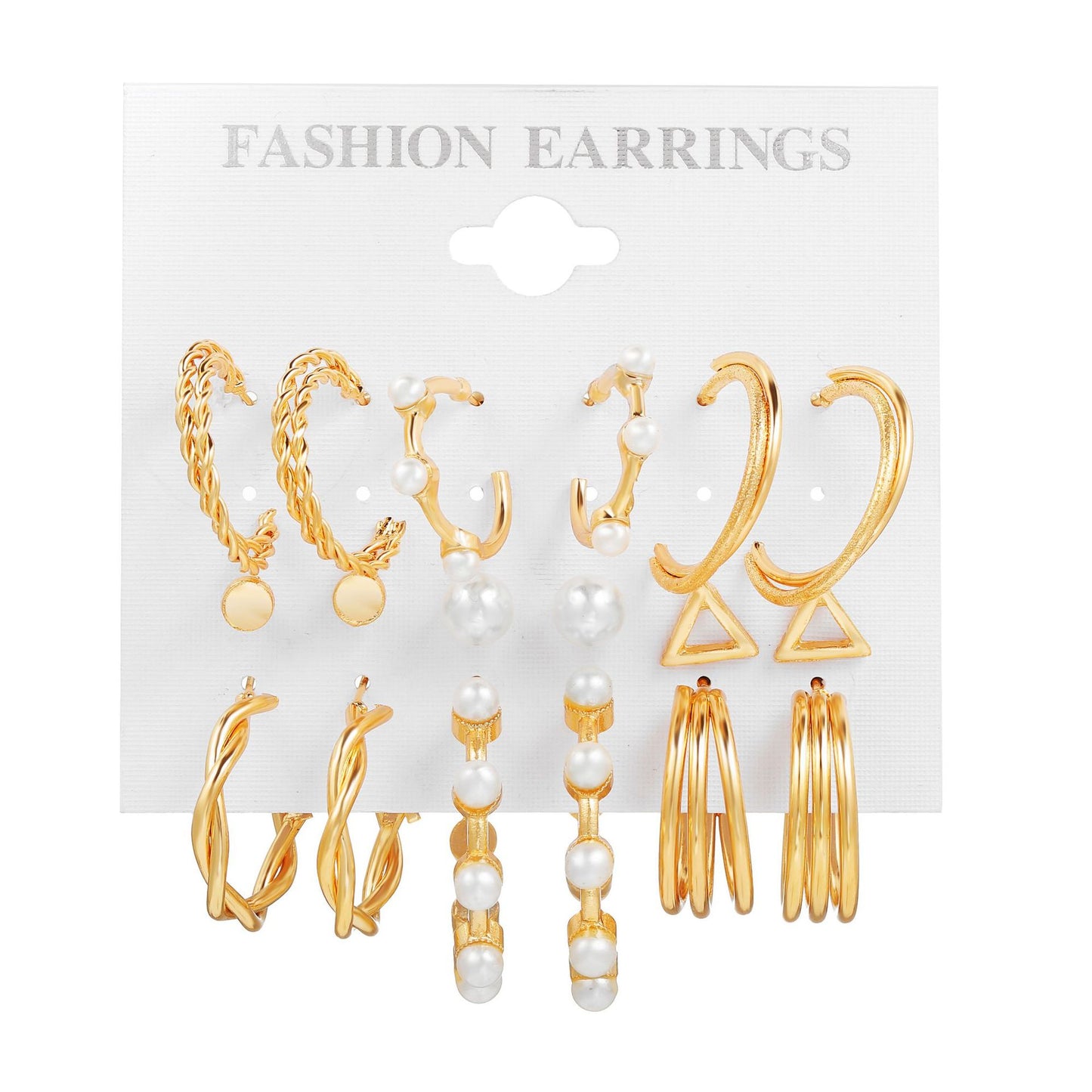 C-shaped earring clip creative earring set