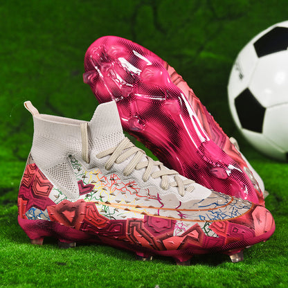 Cross-border New High-top TF Turf Soccer Shoes