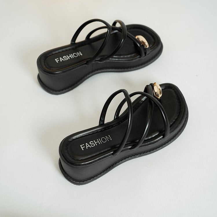 Platform slippers women's summer