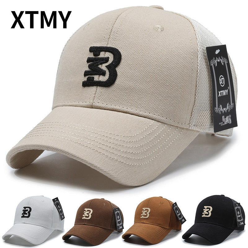 Structured Letter Mesh Sun Protection Baseball Cap